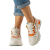 Pantofi sport dama Mondy alb cu portocaliu - Kalapod.net